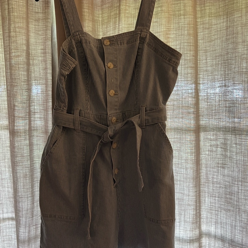 Universal thread button-up romper. Size 12. Very stretchy denim material.  NWT